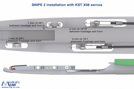 snipe 2 installation with kst x08 servos 2