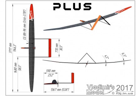 【冬秋新作】ウラジミール F5J Plus Pro ラジコン グライダー RC 完成品（電動）