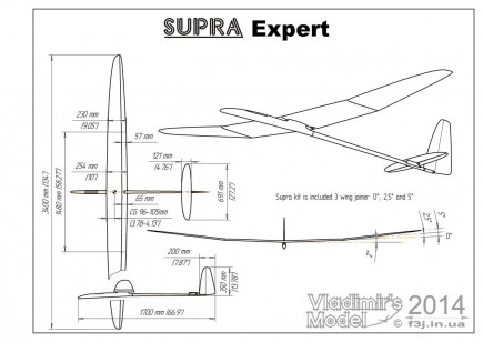 supra rc glider